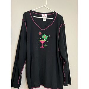Christmas quacker factory thermal cocktail merry shirt 3x